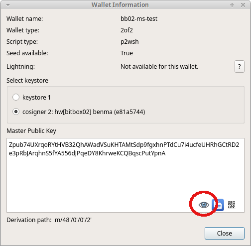 BitBox02 xpub verification in Electrum